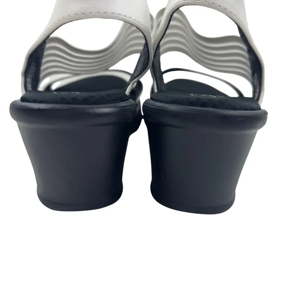 Sketchers White Rumblers Comfort Mesh Cushioned Wedge Shoes Women's Size 9